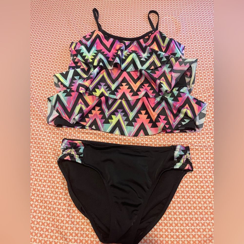 Girls justice bathing suit, size large